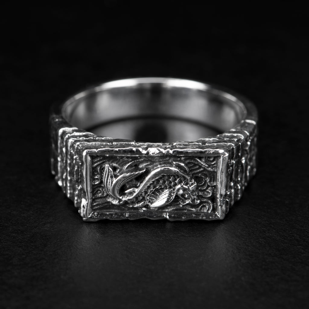 Japenese Koi fish tri ring popular jewelry accessories