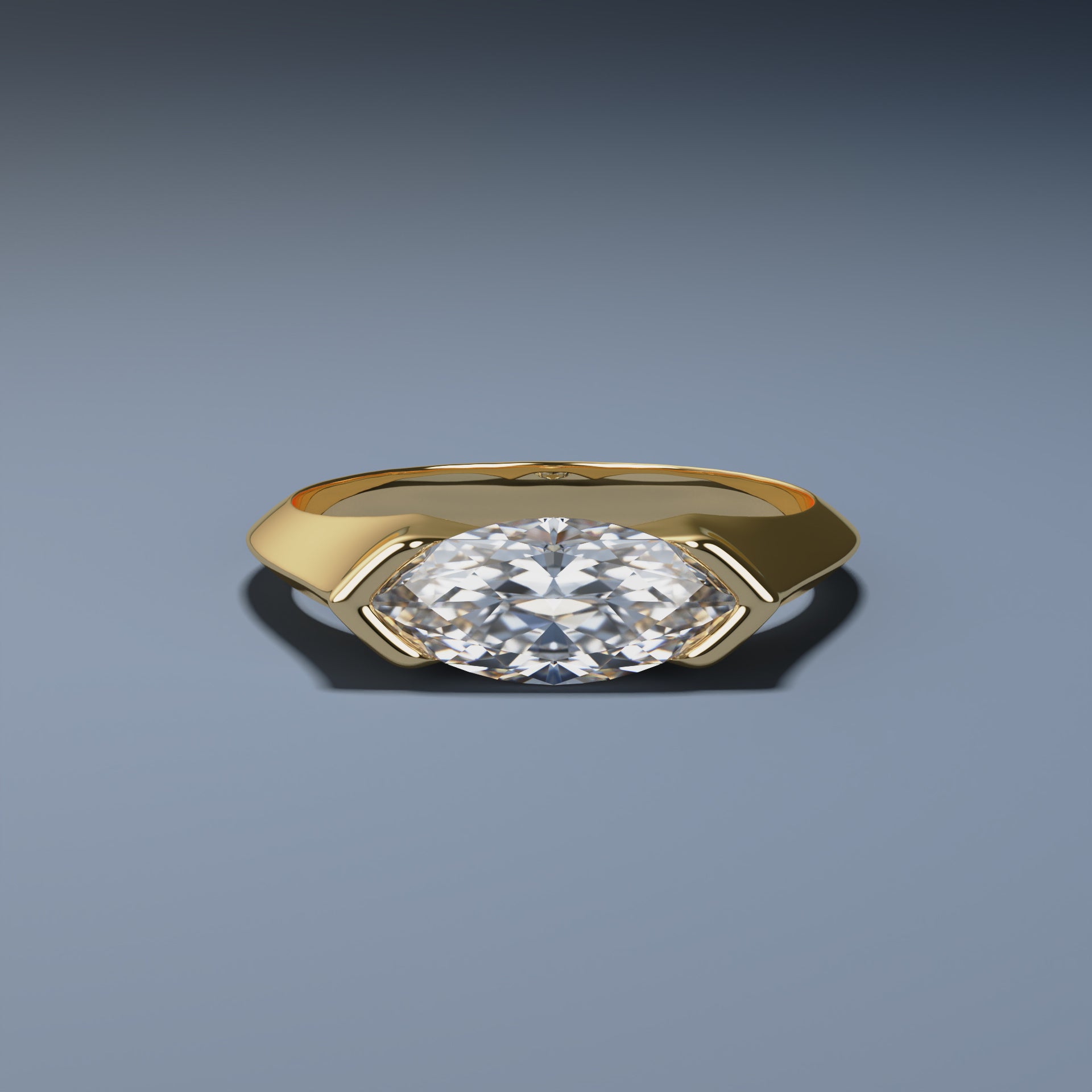 1ct Marquise Diamond Ring - ELYSIUM