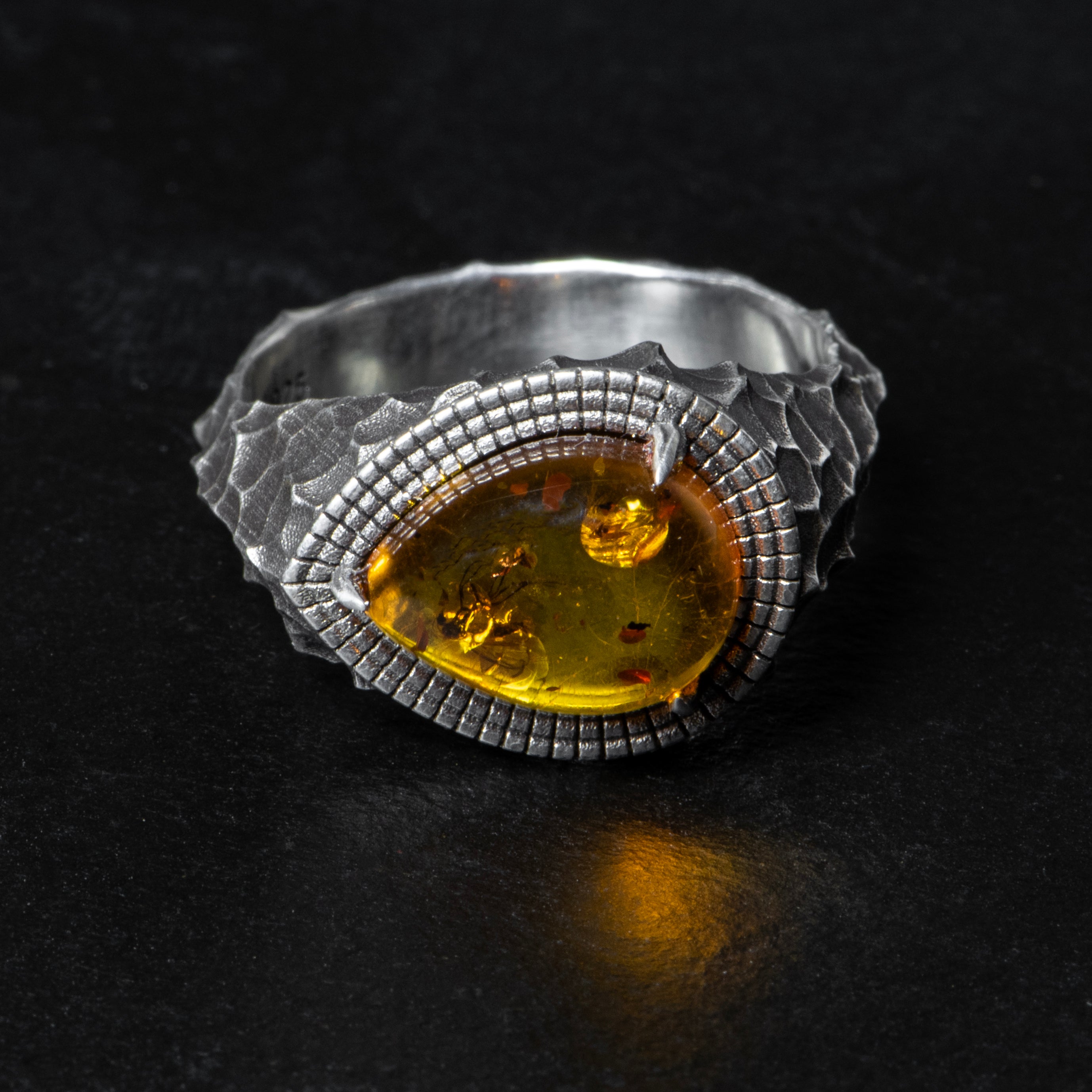 Ancient Amber Ring - PRIMORDIAL PRISON